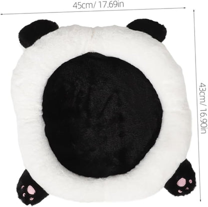 Cute Panda Car Seat Cushion Lumbar Support for Elderly Truck Drivers Comfortable Plush Seat Pad for Gamers