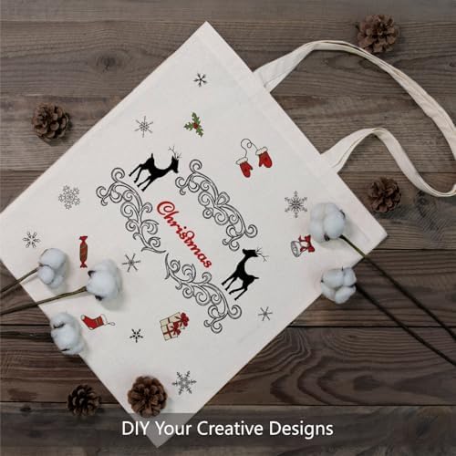 TOPDesign 3 | 6 | 12 | 24 | 48 | 192 Pack Economical Cotton Tote Bags, Lightweight Medium Reusable Grocery Shopping Cloth Bags, Suitable for DIY, Advertising, Promotion, Gift, Activity (3-Pack)