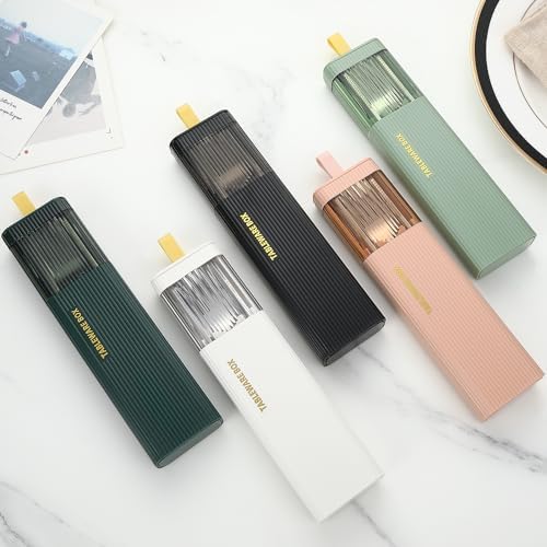 DEVICO Travel Utensils with Case, 4Pcs Korean Chopsticks Fork and Spoon Set