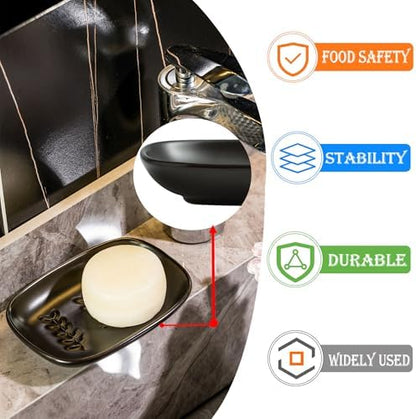 Miamolo Soap Dish for Bathroom, Bar Soap Holder for Shampoo Bars, Sponges