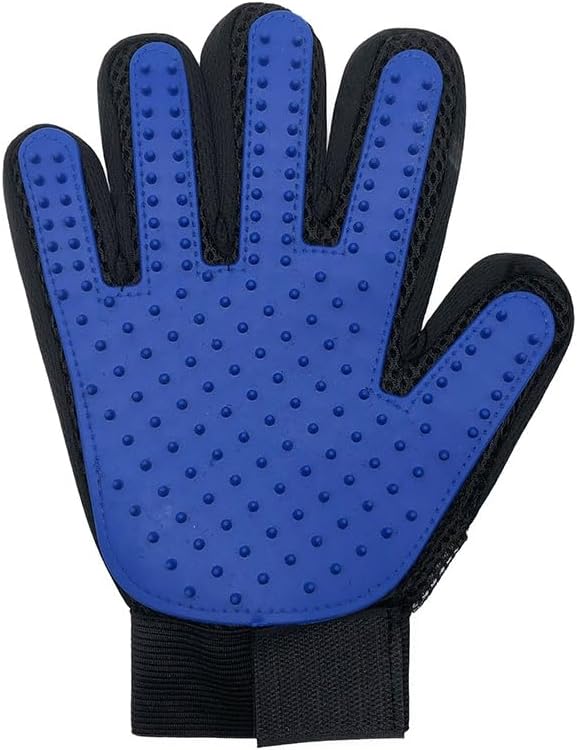 GentleGroom 259-Tip Pet Grooming Glove for Dogs & Cats – Deshedding & Hair Removal Mitt, Fur Peels Off Clean, Washable, Adjustable Wrist