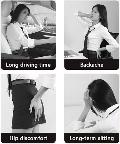 Car Seat Chair Back Cushion for Tesla Model 3 EV Sedan 2025, Wooden Beads Ventilate Mesh Lumbar Brace Strong Durable Relieve Fatigue Summer Interior Accessories,A-Waist Cushion
