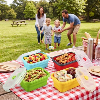 Mifoci 8 Sets of Silicone Collapsible Bowls, Candy Color, 17 Oz/ 500 ml