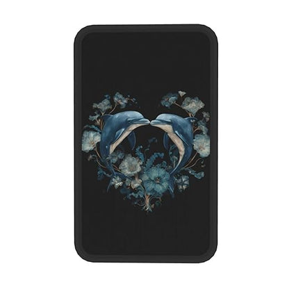 Heart Shaped Dolphins Car Auto Armrest Cushion Cover Accessories Center Console Seat Box Pad Protector Universal Decoration for Most Vehicle SUV Truck