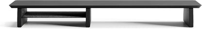 Raico Desk Cockpit Shelf Monitor Stand System Dual Screen Setup Wood Large Desk Accessory Organizer Unit (Black Wood, Medium | 36 Inches)