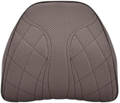 for Chevy Silverado 2007 2008 2009 2010 2011 2012 2013 Leather Car Seat Headrest Lumbar Cushion, Lumbar Support Pillow for Car,for Driving Traveling Relieving Neck Fatigue,1-C Brown
