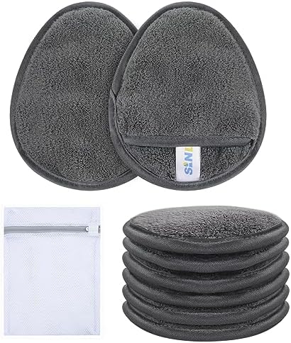 SINLAND Reusable Makeup Remover Pads Grey 6 Pack