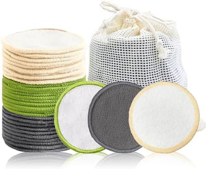 Reusable Makeup Remover Pads, 30 Packs Reusable Cotton Rounds
