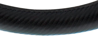 United Pacific 70407 18" Carbon Fiber Pattern Steering Wheel Cover, Engineered Leather Construction, Large Grip – ONE Steering Wheel Cover – Black/Black Carbon Fiber