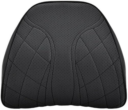 for Chevy Silverado 2007 2008 2009 2010 2011 2012 2013 Leather Car Seat Headrest Lumbar Cushion, Lumbar Support Pillow for Car,for Driving Traveling Relieving Neck Fatigue,1-B Black