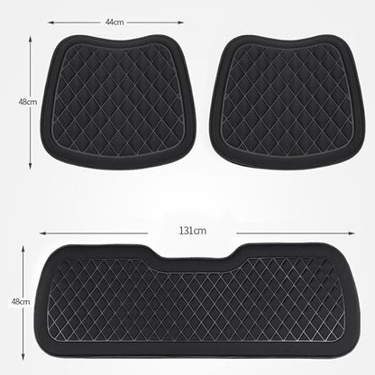Premium Car Seat Cushion for BMW X1/X2/X3/X4/X5/X6/X7/X8/Z4, Sciatica and Back Pain Relief for Long Drives, Breathable Washable Car Decor Cover,A Black-3 Three-Piece Suit