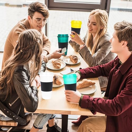 16 oz Plastic Tumblers with Lids, Glitter Blend, 20 Pack