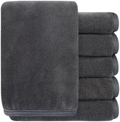 SINLAND Microfiber Facial Cloths Fast Drying Washcloth 12inch x 12inch Absorbent Face Wash Cloth Soft Makeup Remover Cloths
