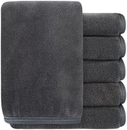 SINLAND Microfiber Facial Cloths Fast Drying Washcloth 12inch x 12inch Absorbent Face Wash Cloth Soft Makeup Remover Cloths