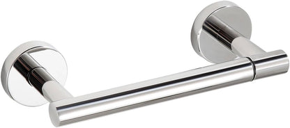 BGL Toilet Paper Holder Mirror Polish Wall Mount, Bathroom Toilet Paper Holder Brushed Nickel SUS 304 Stainless Steel, Double Post Pivoting Toilet Paper Roll Holder for Bathroom RV
