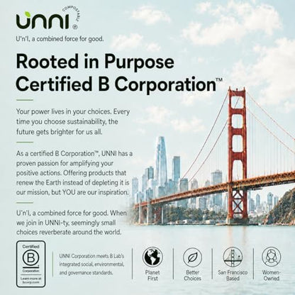 UNNI 2.6 Gallon Compostable Bags with Easy-Tie Handles, 10 Liter, 50 Count