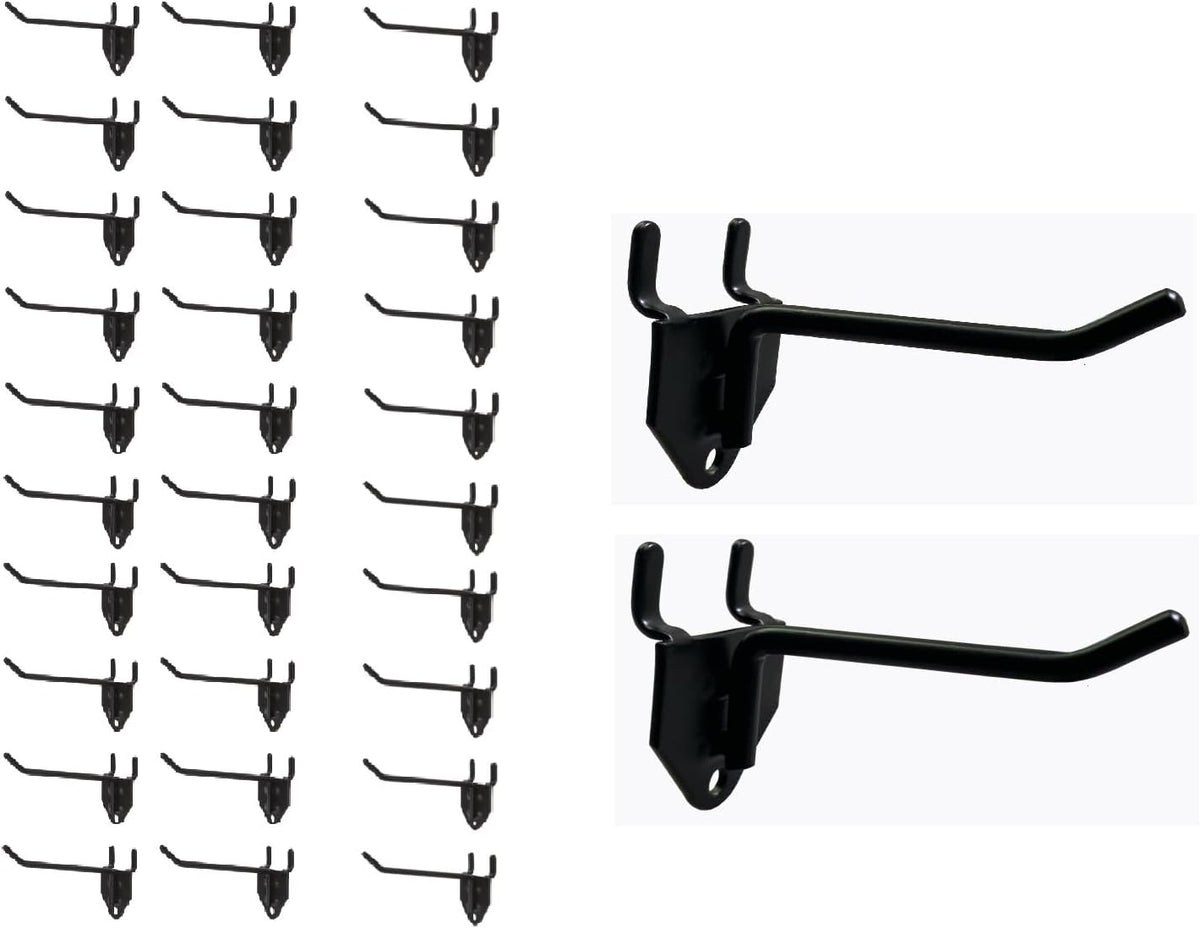 30 Packs 4" Long Metal Pegboard Hooks, Standard Hooks is Fit to Any Pegboard Panels