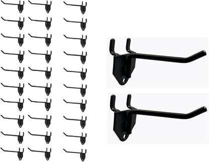 30 Packs 4" Long Metal Pegboard Hooks, Standard Hooks is Fit to Any Pegboard Panels