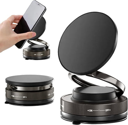2025 Upgraded Vacuum Magnetic Car Phone Holder 360° Rotation Foldable Suction Cup Mount for MagSafe Cell Phone Holders for Your Car/Gym for iPhone & Android