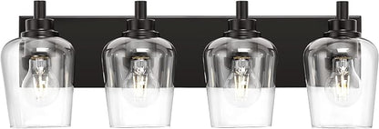 METWET Bathroom Light Fixtures, 4-Light Modern Vanity Light