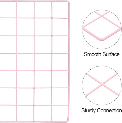 PATIKIL 14"x14" Wire Grid Panel, 2 Pack Board Photo Pictures Memo Display Grid