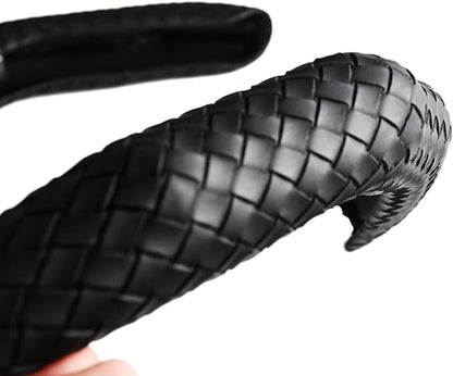 Quick Install Braided Pattern Nappa Leather Steering Wheel Grips,Woven Texture Car Steering Wheel Cover,for Women,for 14 to 15.5 inches Sedan Coupe SUV