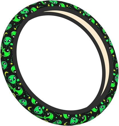 Aliens Steering Wheel Cover for Men Women Universal Car Accessories 15 Inch Neoprene Auto Interior Decor