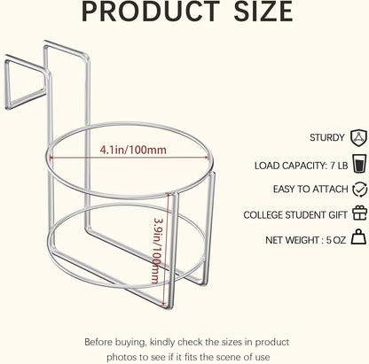 Cup Holder for Bed (Diameter: 4.1IN) Drink Holder Water Bottle/Glass Organizer for Wood Dorm Room Bunk Bed Crib, Metal Toddle Bed,Loft Bedside, Headbed, Car,Office Desk Partition