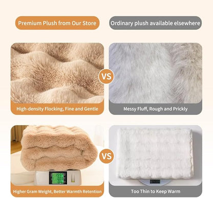 SOMAHE Self-Warming Cat Blanket for Indoor Cats & Small Dogs, Dual-Side Sherpa Plush Throw, Anti-Static Shared Couch Mat for Crate & Travel, Machine Washable No Shrink, 28x22 Inch Coffee