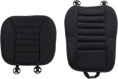 Ejoyous Car Seat Cushion with Back Support Pillow, Memory Foam Driving Seat Cushion and Lumbar Pillow for SUV Trucks Office Chair (Black)