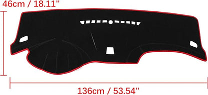 X AUTOHAUX Car Dashboard Cover Nonslip Black Red Sun Pad for Cruze 2011-2014