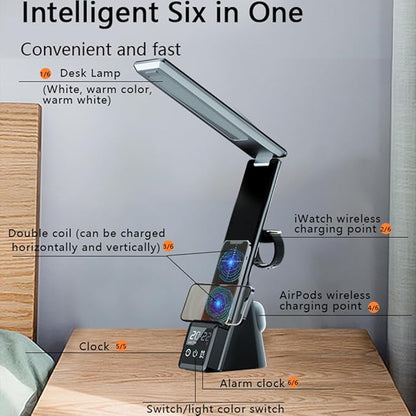 IHAO 6in1 Multifunctional Foldable LED Desk Lamp