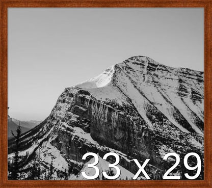Frame It Easy 33 x 29 Russet Wood Frame