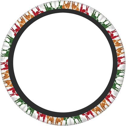 Camel Art Pattern Car Steering Wheel Cover, 15 Inch Steering Wheel Cover Stylish Decor for Most Cars