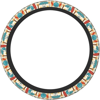 Hawaiian Decorations Universal Fit Steering Wheel Cover for Car, Truck, and SUV, Durable Steering Wheel Protection
