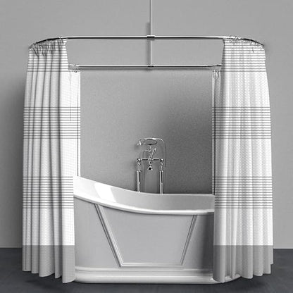 ggaimwf 36x71 Inch Striped White Grey Waffle Shower Curtain Plaid Texture Nautical Stall Bath Curtain Rustic Farmhouse Boho Neutral Bathtub Curtain for Kids Bathroom Decor Waterproof with Hooks