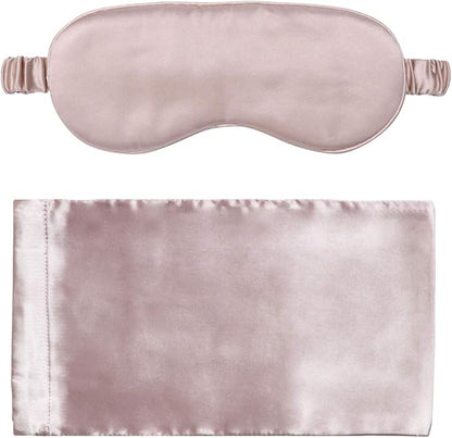 Silk Sleep Mask Light Blocking Luxury 100% Mulberry 19mm Silk Eye Mask Eye Cover Blindfold Ultra Soft Light & Comfy Anti Aging Skin Care with Travel Bag Gift Package