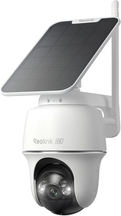REOLINK First 4K Solar Security Cameras Wireless Outdoor, Argus PT Ultra+Solar