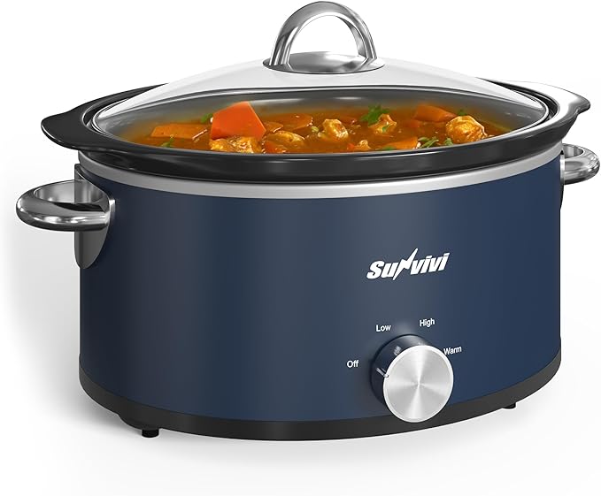 Sunvivi 3 Quart Slow Cooker & Mini Food Warmer