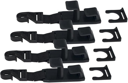 4 Pack Car Seat Headrest Hooks Strong and Durable Backseat Headrest Hanger Storage for Handbags, Purses, Coats, and Grocery Bags, Universal Vehicle Car Seat Back Headrest Bottle Holder