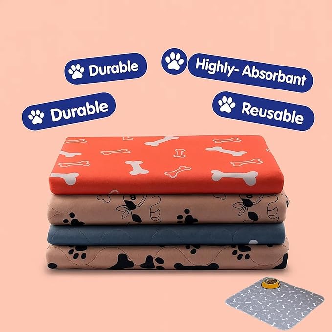 Puppy Pads with pheromones, 2026 Upgraded Washable Puppy Pads for Dogs & Cats, Pee Pad - Leak & Odor Waterproof, Non-Slip Base, Easy to Clean & Reusable (Grey, L: 31.5" × 35.4")