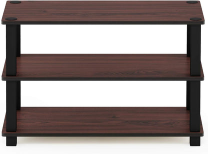 Furinno Turn-S-Tube Shoe Rack, 3-Tier Toolless Shoe Organizer, Shoe Storage, 11.6 x 23.6 x 22.2, for Closet Entryway, Office, Garage, Cherry Oak