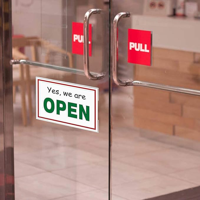 Dingelex Acrylic 8.5x11 Horizontal Sign Holder, 12 Pack, No Drilling