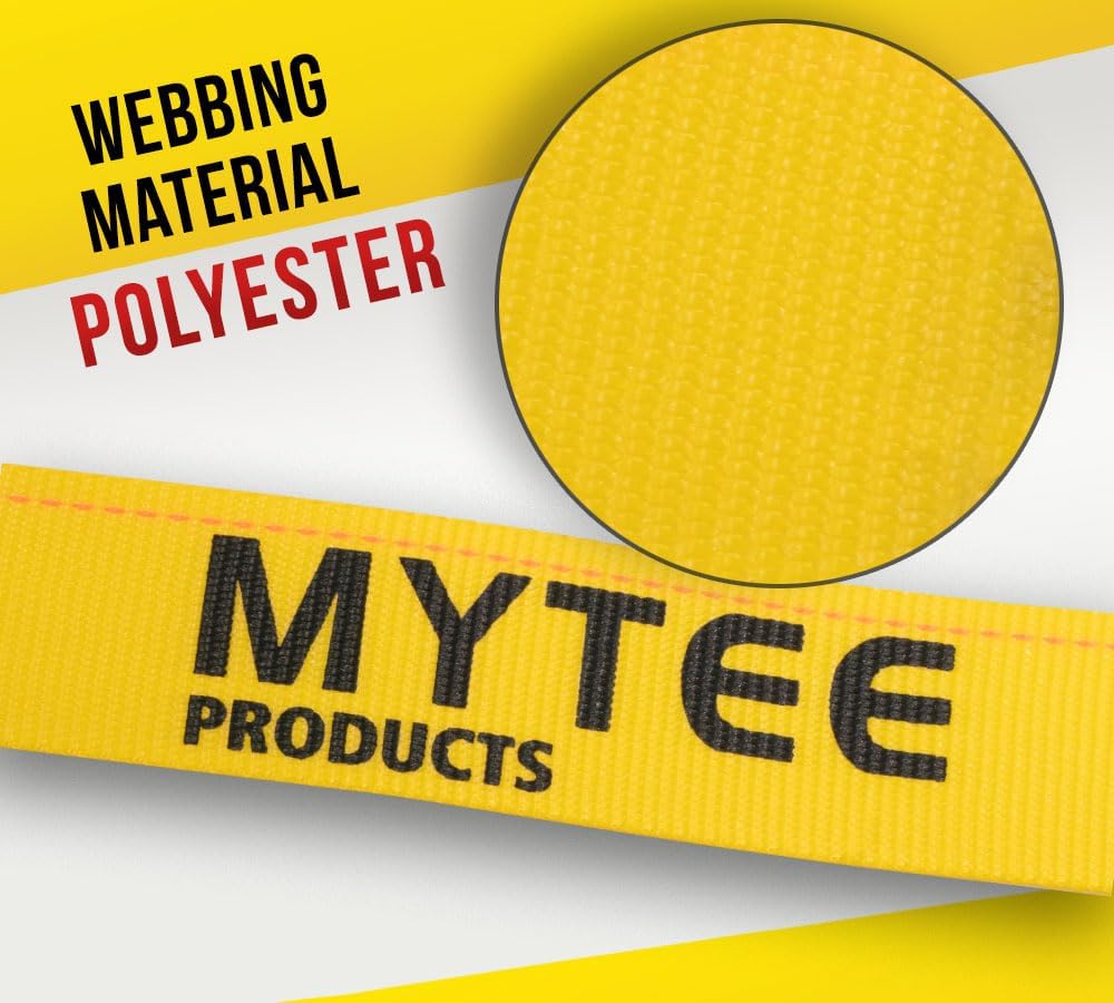 Mytee Products 4 Pack 2"x98.5" Pallet Rack Safety Straps for 8 ft Pallet Bays - 2400 lbs Breaking Strength Rack Safety Straps for Holding Pallets in Place - Warehouse Storage Shelving Accessories