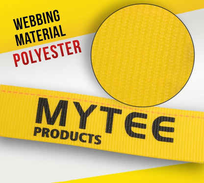 Mytee Products 4 Pack 2"x98.5" Pallet Rack Safety Straps for 8 ft Pallet Bays - 2400 lbs Breaking Strength Rack Safety Straps for Holding Pallets in Place - Warehouse Storage Shelving Accessories