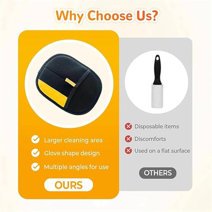 Lobuobi Pet Hair Removal Glove for Cats & Dogs, Electrostatic Gloves Pet Hair, Cat Grooming Gloves for Hairs Removal, for Couch, Clothes, Car, Carpet, Bed, Furniture (2Pcs)