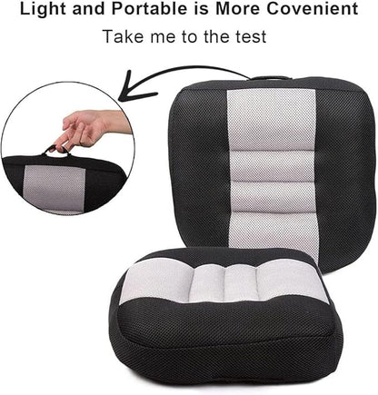 Car Booster Seat Booster Height Lifting Pad Breathable Mesh Portable Car Seat Cushion for Truck, Car, SUV, Office Chair, Wheelchair (Black&Grey)
