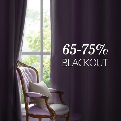 JIUZHEN Velvet Blackout Curtains