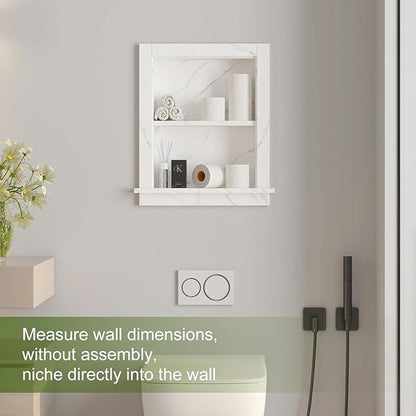 Recessed Medicine Cabinet, 14x18 Bathroom Cabinet