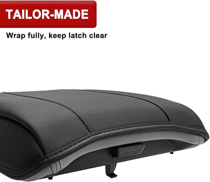 Center Console Armrest Cover for Honda Pilot 2023-2026, Passport 2024-2026, Ridgeline 2024 2025, Durable Middle Console Lid Covering, PU Leather Trim, Anti-Scratch